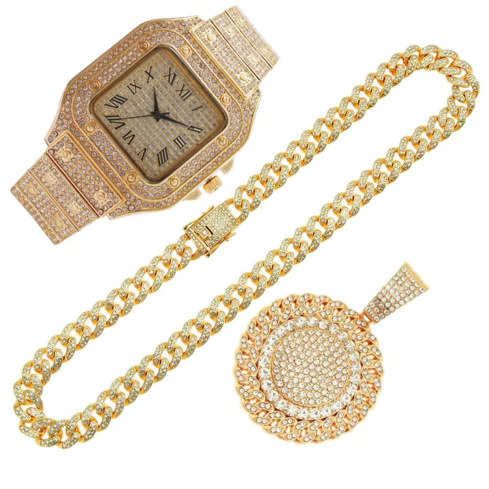 Luxury Watch Miami - Conjunto de Joias Masculinas de Luxo: