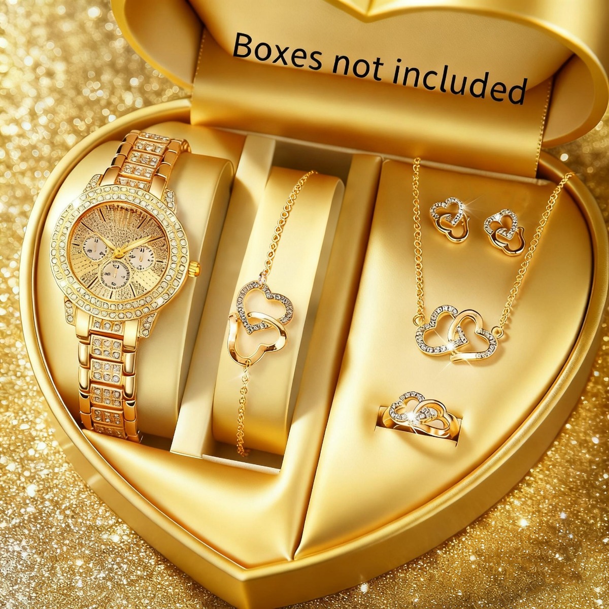 Luxury Watch Display Case - 6 pçs luxo strass relógio feminino