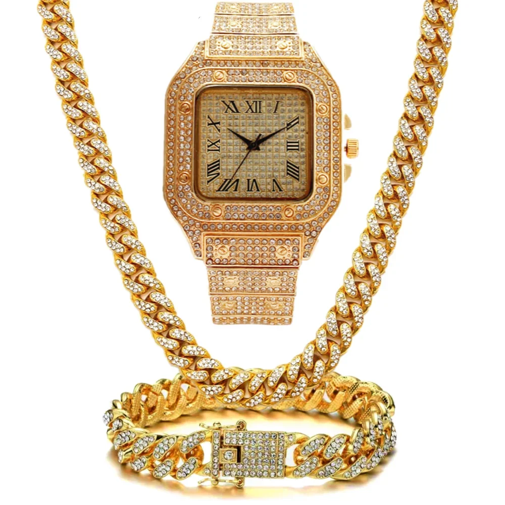 Luxury Watch Miami - Relógio de Luxo Cravejado para Homens