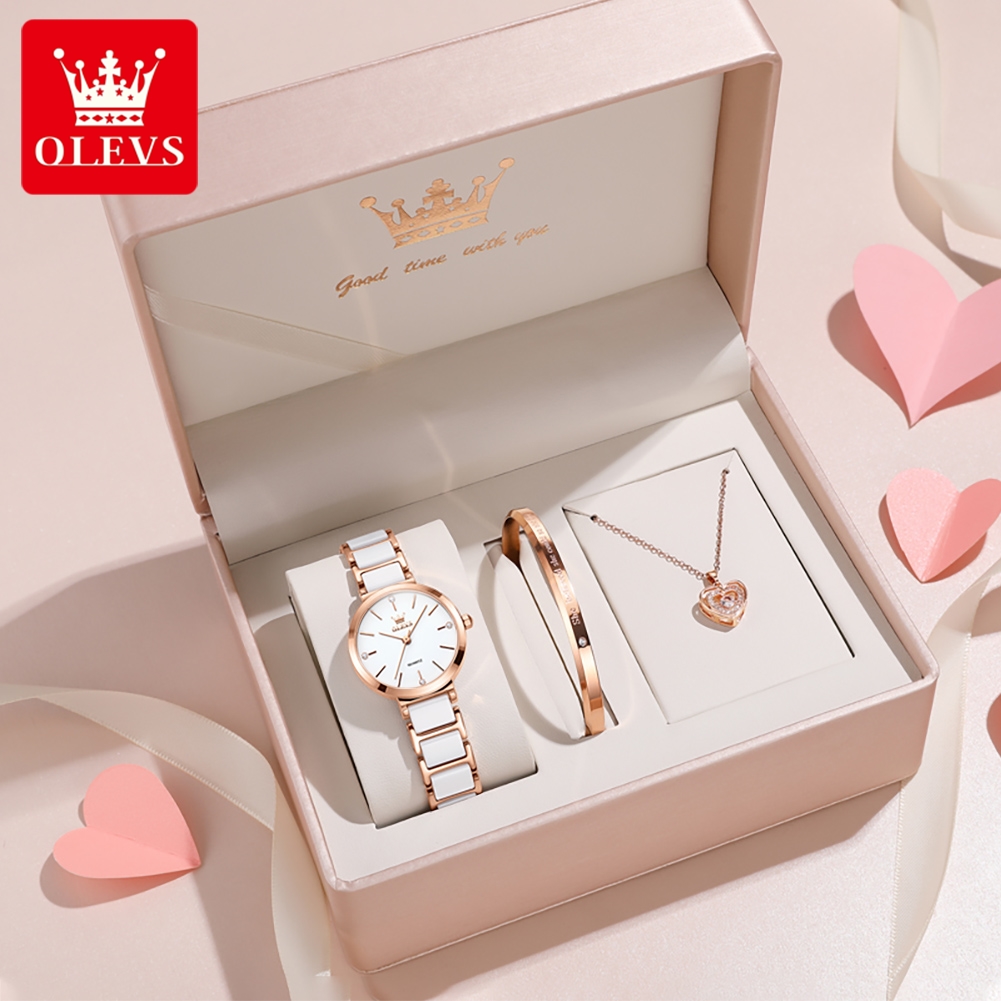 Luxury Watch Display Case - Olevs relógio feminino 5877 luxo elegante