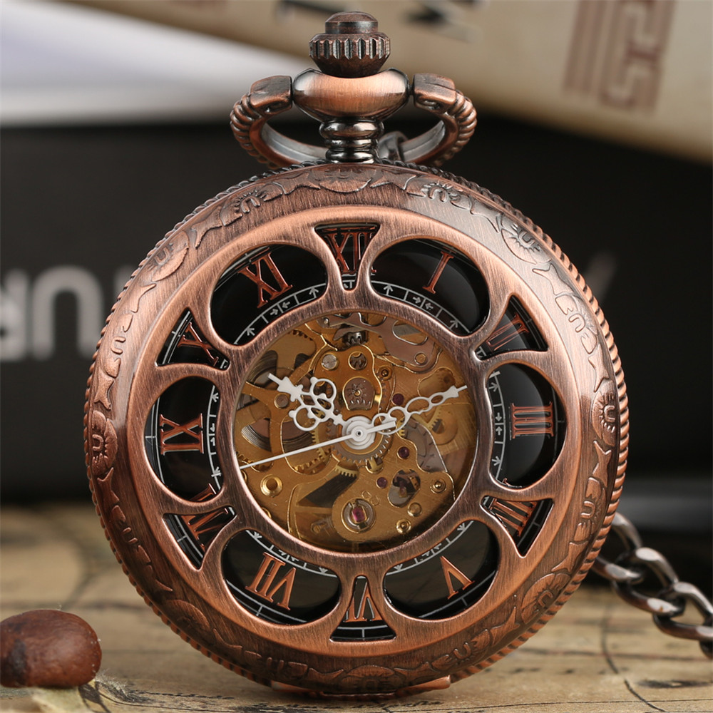 Luxury Watch Gold And Black - Rosa de ouro/preto abóbora flor oco