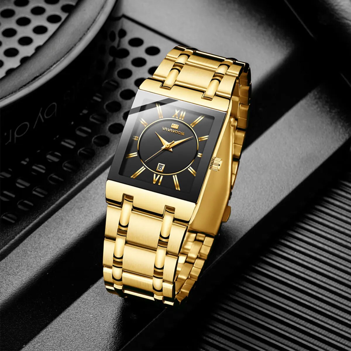 Luxury Watch Gold And Black - Relógio de negócios masculino design simples
