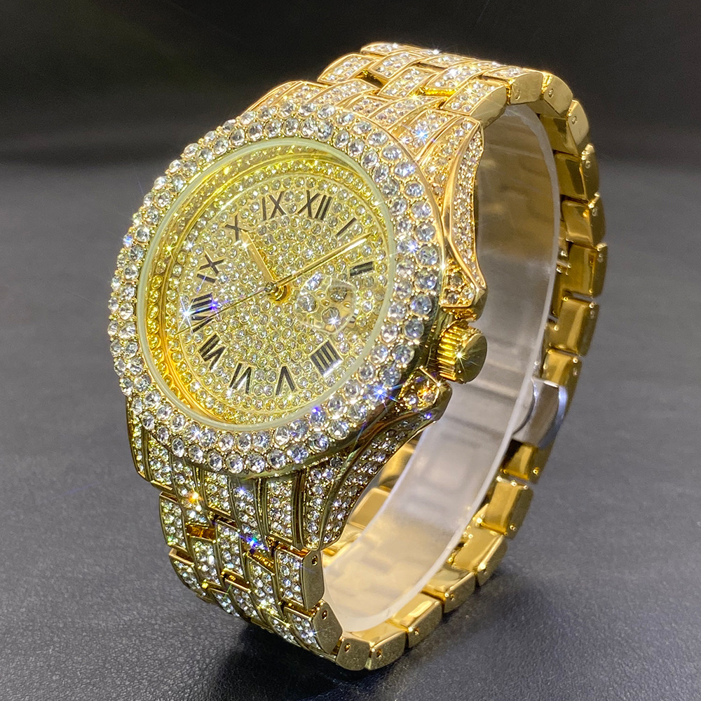 Luxury Watch Gold And Black - Relógio de Pulso Grande em Ouro,