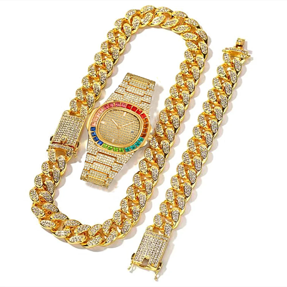 Luxury Watch Miami - Conjunto de Joias Masculinas de Luxo