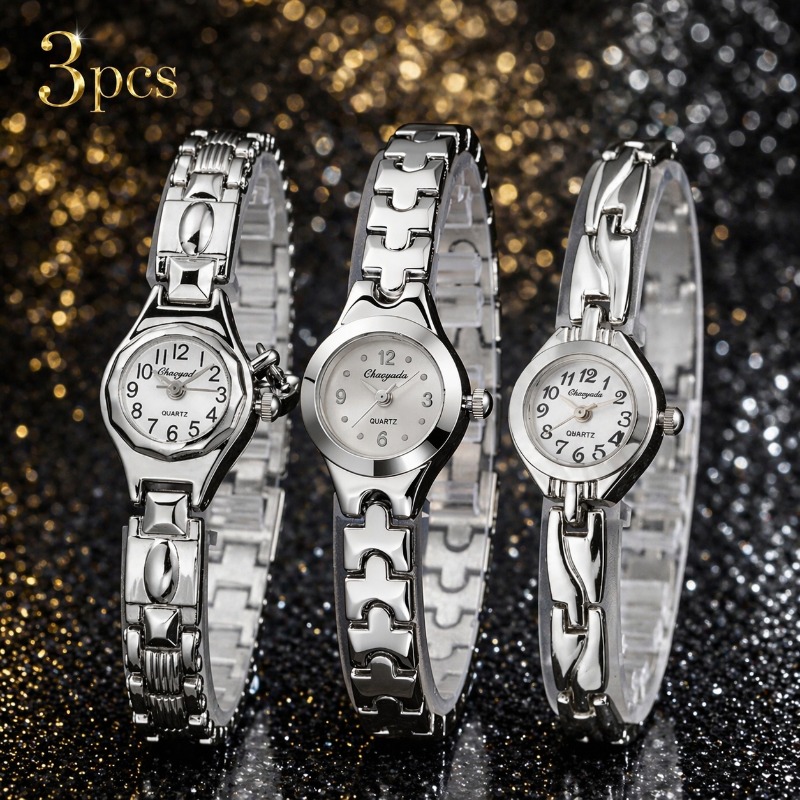 Conjunto de 3 relógios feminin - Luxury Watch Arabic avaliação e preço