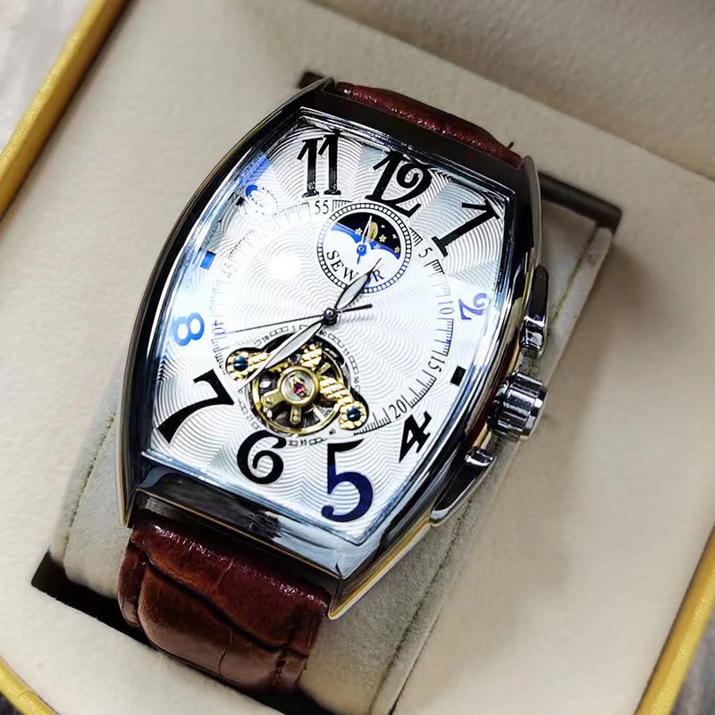 SEWOR-Relógio Mecânico Masculi - Luxury Watch Cartier avaliação e preço
