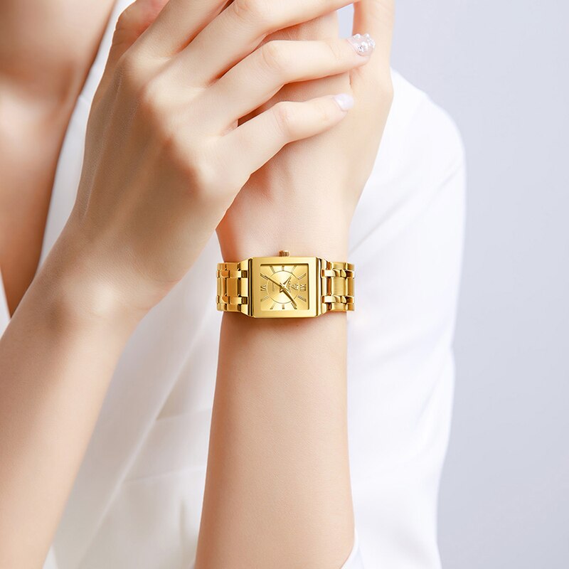 Liebig luxo dourado quartzo re - Luxury Watch Life avaliação e preço