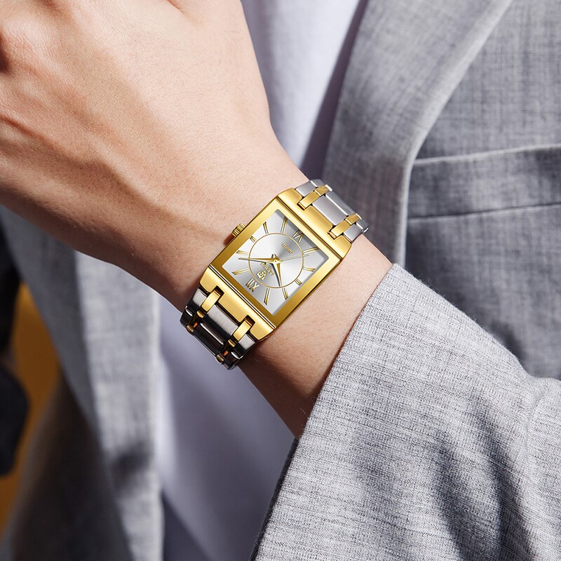 Liebig luxo dourado quartzo re - Luxury Watch Life avaliação e preço