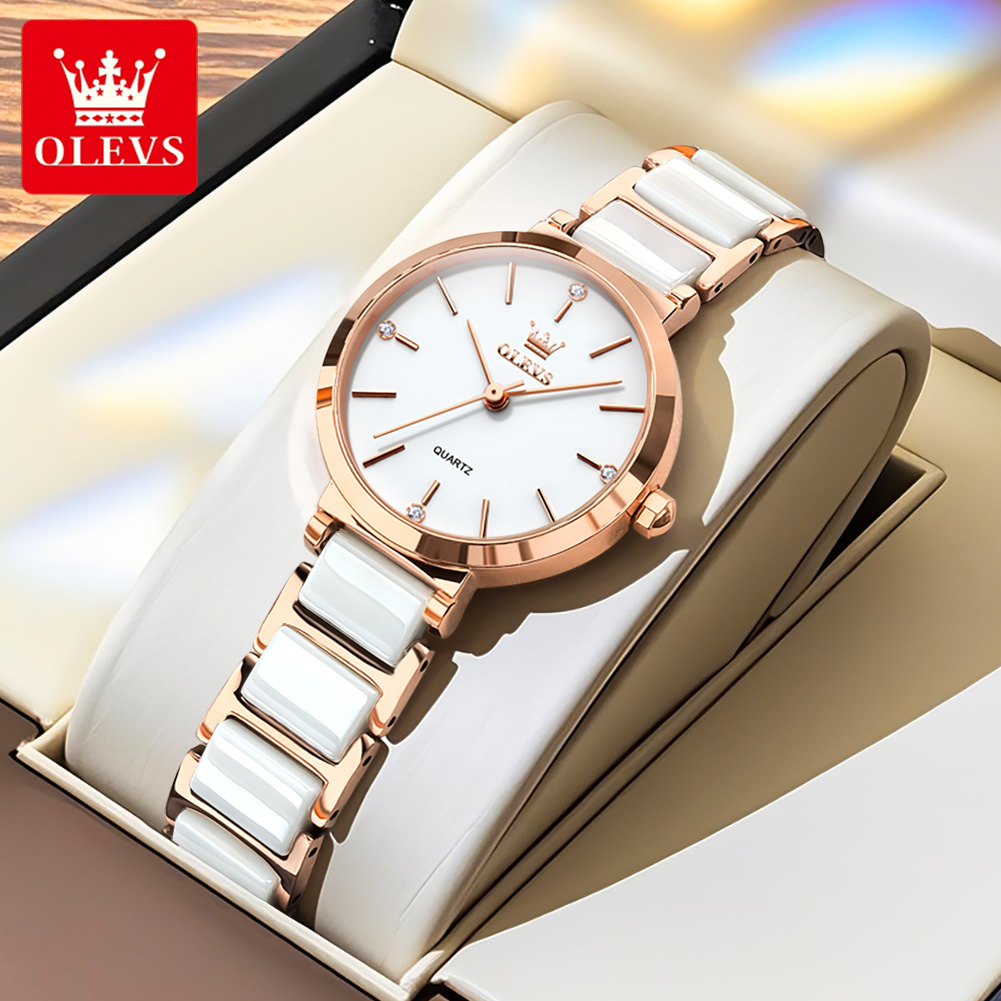 Olevs relógio feminino 5877 lu - Luxury Watch Display Case avaliação e preço
