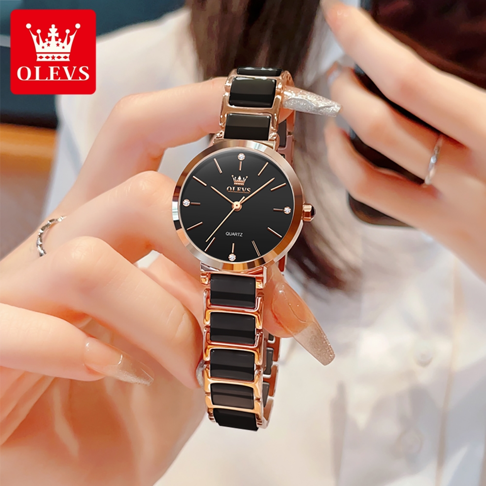 Olevs relógio feminino 5877 lu - Luxury Watch Display Case avaliação e preço