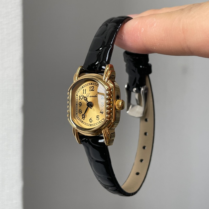 Relógio de quartzo feminino ov - Luxury Watch Gold And Black avaliação e preço