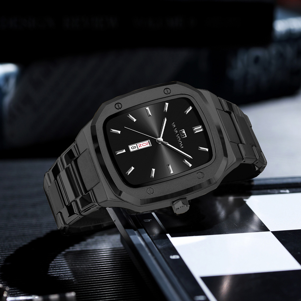 Novo Relógio de Quartzo Mascul - Luxury Watch Gold And Black avaliação e preço