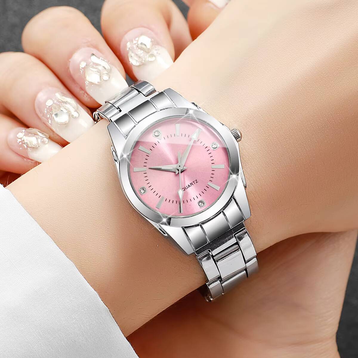 Luxo strass relógios femininos - Luxury Watch Display Case avaliação e preço