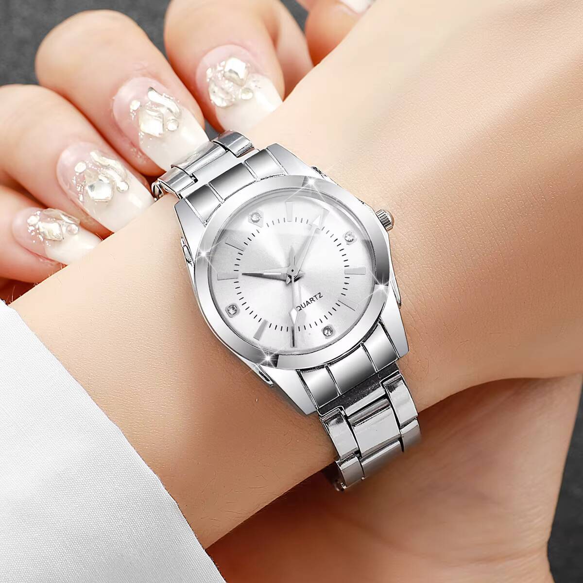 Luxo strass relógios femininos - Luxury Watch Display Case avaliação e preço
