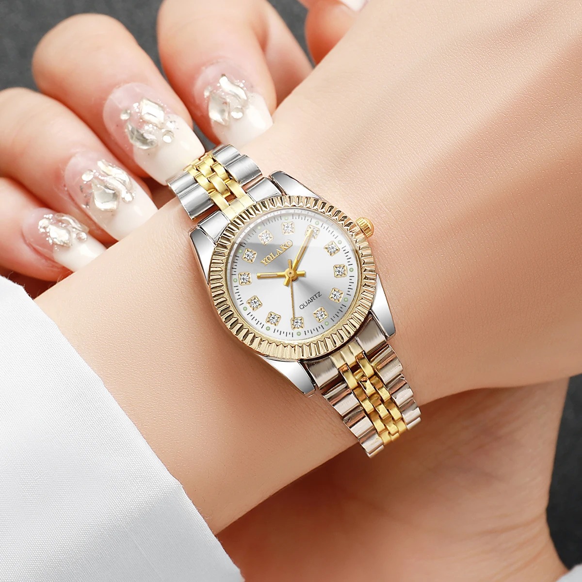 Relógio feminino de quartzo co - Luxury Watch Display Case avaliação e preço
