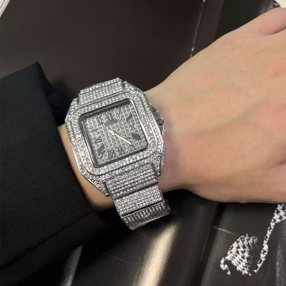 Relógio de pulso quadrado Gold - Luxury Watch Gold And Black avaliação e preço