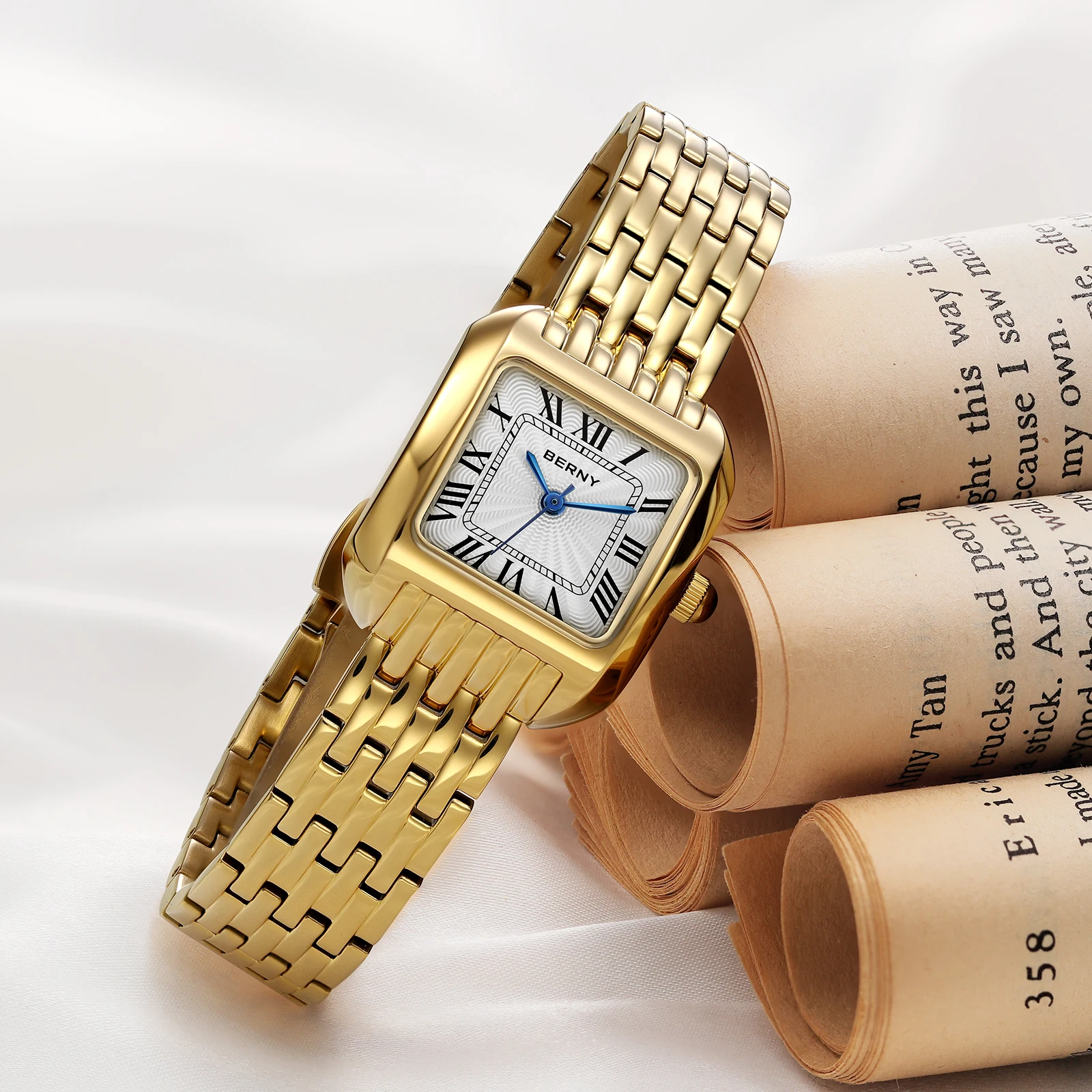 BERNY Relógio quadrado dourado - Luxury Watch Cartier avaliação e preço